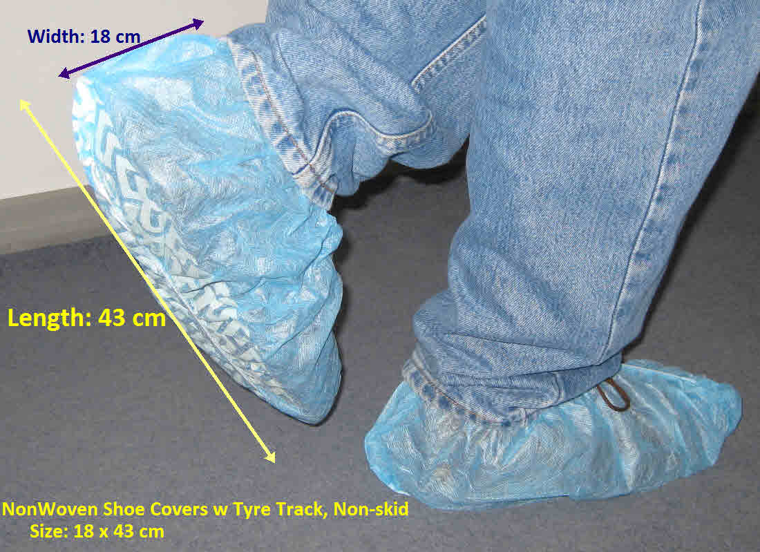 Nonwoven Shoe Covers w tyre track NonSkid_1